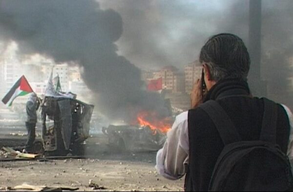 Still from Swiss Documentary "War Photographer" by Christian Frei with James Nachtwey